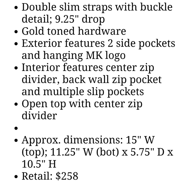 NWT Michael Kors Jet Set Large Tote - Picture 8 of 8